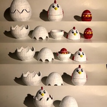 matryoshka pollo uovo giocattoli Giochi animale Pasqua vacanze Tinkercadeatter dilemma 3d print model - Mito3D