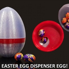 Paskalya Yumurta dağıtıcı Bahçe tasarım kolay eğlence depolama tatlılar benzersiz yenilik kavanoz çikolata yumurtası Kutu tavşan dispenseregg boxbunny 3d print model - Mito3D