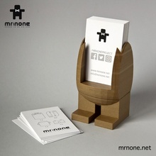 mrnone - business card holder & garden art gadget toy businesscardholder artoys 3d print model - Mito3D