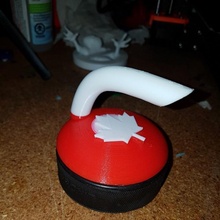 mini curling rock handle sports & outdoor 3d print model - Mito3D