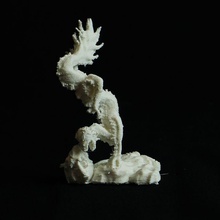 dragon chinois jardin nuages 3d print model - Mito3D