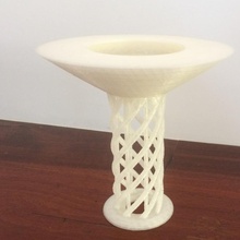 tall helix bowl & garden dish display furniture vase homewares fruitdish 3d print model - Mito3D