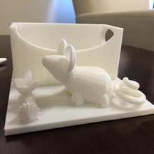 rato cartão suporte jardim 3d print model - Mito3D