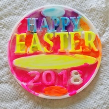 print'n'paint coaster easter 2018 fashion & accessories 3d print model - Mito3D