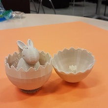 kinder-bunny & garden easter egg kinder bunny holiday tinkercad tinkercadeaster 3d print model - Mito3D