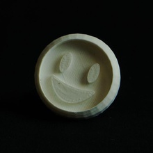 smiley stamp & garden smile emoticon 3d print model - Mito3D
