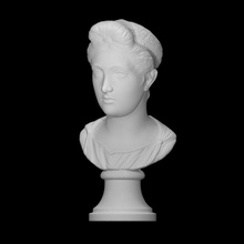 retrato romano mujer escanear 3d imprimible busto cara cabeza escultura mármol joven 3d print model - Mito3D