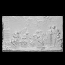 adoración pastores escanear 3d imprimible escultura alivio Venecia arcilla pastor 3d print model - Mito3D