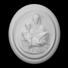 Virgen creciente Luna escanear 3d imprimible Jesús escultura religioso María alivio Cristo arcilla 3d print model - Mito3D