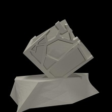 3dpi cube aqua prix jardin bimaterial 3d print model - Mito3D
