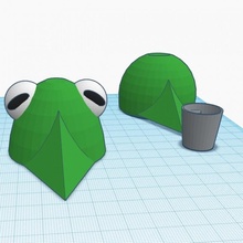 kermit uovo Tinkercadeatter 3d print model - Mito3D