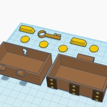 treasure chest tinkercadeaster 3d print model - Mito3D