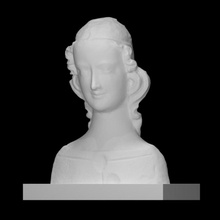 reliquary bust female saint scan 3d printable face head sculpture woman 3d print model - Mito3D
