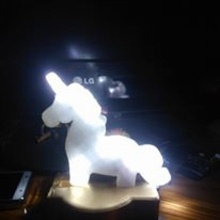 unicorn lamp & garden kids 3d print model - Mito3D