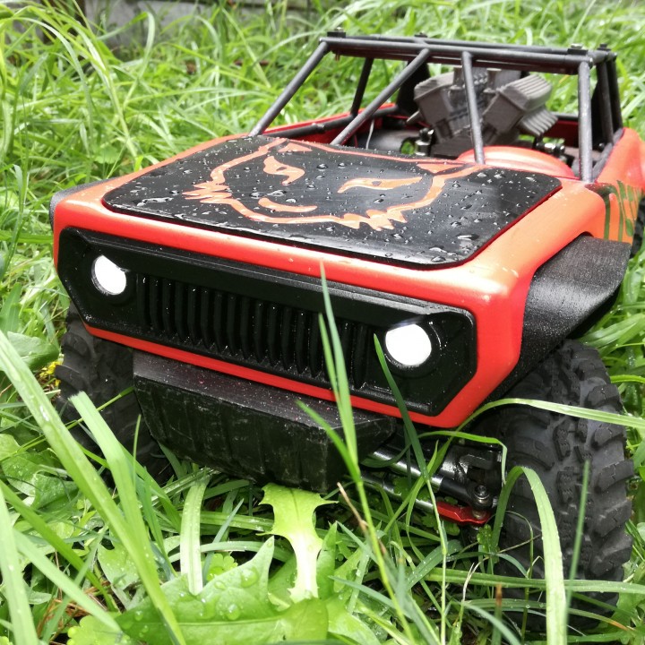 ossum gato vermelho Rocha buggy mk1 rc carros brinquedo 4x4 rastejante gen7 3D print model - Mito3D