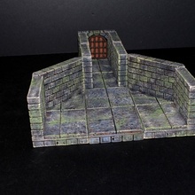 openforge 20 cut stone corridor tabletop miniatures rpg terrain dungeon dnd pathfinder tiles openforge2 3d print model - Mito3D