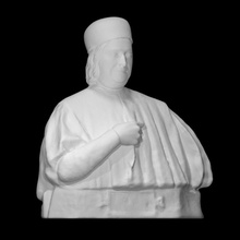 Vesika akademisyen taramak 3 boyutlu yazdırılabilir büst baş adam heykel İtalya kil Bologna 3d print model - Mito3D