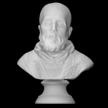 bust st philip neri scan 3d printable face head portrait sculpture statue marble 3d print model - Mito3D