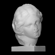 cabeza flora escanear 3d imprimible cara diosa retrato escultura mujer arenisca 3d print model - Mito3D