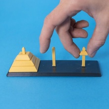 build pyramids towers hanoi puzzle toys & games game math tower toy pyramid lucas mathematical brahma 3d print model - Mito3D