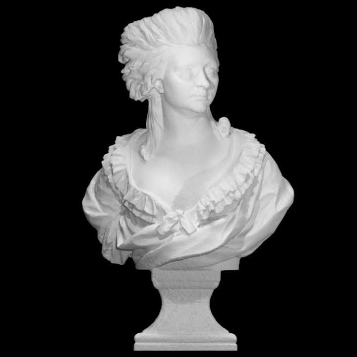 bust ang lique hannetaire scan theater woman 3dprint plaster noble 3dscan beauty actress 3D print model - Mito3D