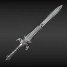 handed size 46 long sword fight knight medieval prop weapon cosplay onehanded fullsize fighting twohanded shortsword bastardsword propmaking reallife handtohand 3d print model - Mito3D