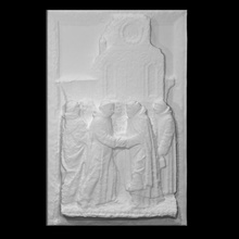 ölü İsa yaya melekler taramak 3 boyutlu yazdırılabilir dekorasyon heykel Odun altar yas 3d print model - Mito3D