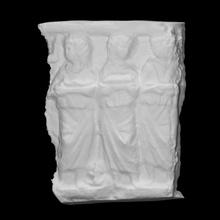 frammento registro sarcofago scansione 3d stampabile coperchio Roma scultura marmo sollievo 3d print model - Mito3D