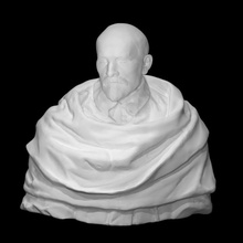 büst Bilinmeyen adam taramak 3 boyutlu yazdırılabilir baş Vesika heykel mermer 3d print model - Mito3D