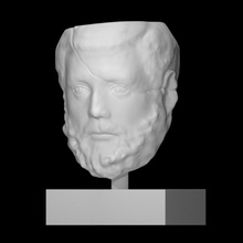 Vesika sakallı Roma taramak 3 boyutlu yazdırılabilir baş heykel mermer 3d print model - Mito3D