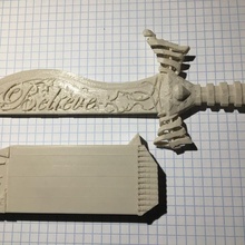 edge glimmering spirit props & cosplay christmas sword 3d print model - Mito3D