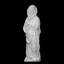 luto virgem crucificação Varredura 3d imprimível figura escultura mulher madeira Maria 3d print model - Mito3D