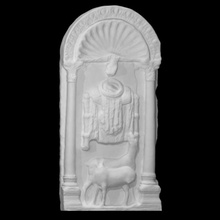 relief throne christ scan 3d printable jesus sculpture marble 3d print model - Mito3D