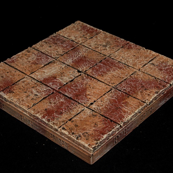 openforge 20 cut stone floor tabletop miniatures rpg terrain dungeon dnd pathfinder tiles openforge2 v20 3D print model - Mito3D