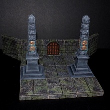 openforge 20 slottsm llan obelisk tabletop miniatures rpg terrain dungeon dnd pathfinder tiles openforge2 3d print model - Mito3D