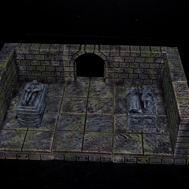 openforge 20 tombeau Grantham table miniatures rpg terrain donjon dnd éclaireur carrelage openforge2 3D print model - Mito3D