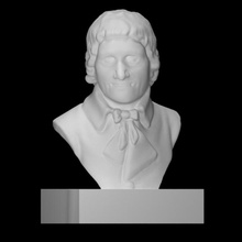 daniel chodowiecki escanear 3d imprimible busto cara cabeza retrato escultura Berlina yeso 3d print model - Mito3D
