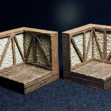 openforge 20 tudor corner variations set 1 tabletop miniatures rpg terrain dungeon dnd pathfinder tiles openforge2 3d print model - Mito3D