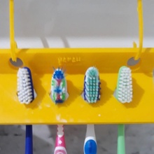 tooth brush holder & garden hanger hook toothbrush ikea toilet toothpaste s-hook 3d print model - Mito3D
