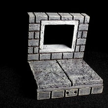 openforge 20 cut stone square window tabletop miniatures rpg terrain dungeon dnd pathfinder tiles openforge2 3d print model - Mito3D