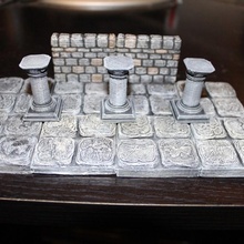 Tageschmiede Säule Tischplatte Miniaturen Rollenspiel Terrain Verlies dnd Pfadfinder Fliesen 3d print model - Mito3D
