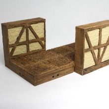 openforge 20 tudor esterno parete variazioni impostato 2 rivisto tavolo miniature rpg terreno legna piastrella prigione dnd esploratore piastrelle 3d print model - Mito3D