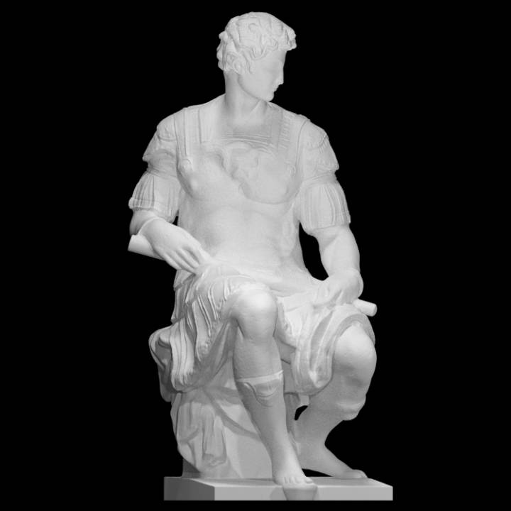 giuliano medici duca nemours scansione michelangelo rinascimento scultura 3D print model - Mito3D