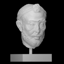 alto impiegato culto serapis scansione 3d stampabile Egitto viso testa uomo ritratto scultura marmo 3d print model - Mito3D