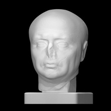 tête prêtre analyse imprimable buste Egypte visage portrait sculpture isis myrtille 3d print model - Mito3D