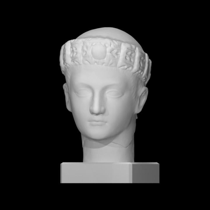 head emperor scan bust face jewellery portrait roman sculpture boy jewellry young oak 3D print model - Mito3D