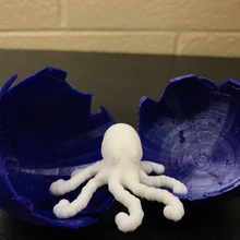 octopus kinder egg & garden myminifactory 3dprinting tinkercad octoegg kindereggchallenge 3d print model - Mito3D