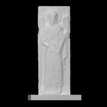 icono arcángel Miguel escanear imprimible escultura mármol ángel alivio 3d print model - Mito3D