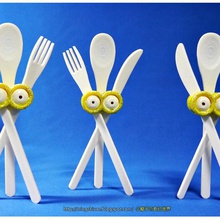 minions eyes-cutlery set & garden minion productdesign cutlery 3d print model - Mito3D
