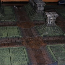openforge sewer cross sluice tabletop miniatures rpg terrain dungeon dnd pathfinder tiles 3d print model - Mito3D
